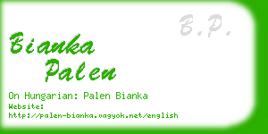 bianka palen business card